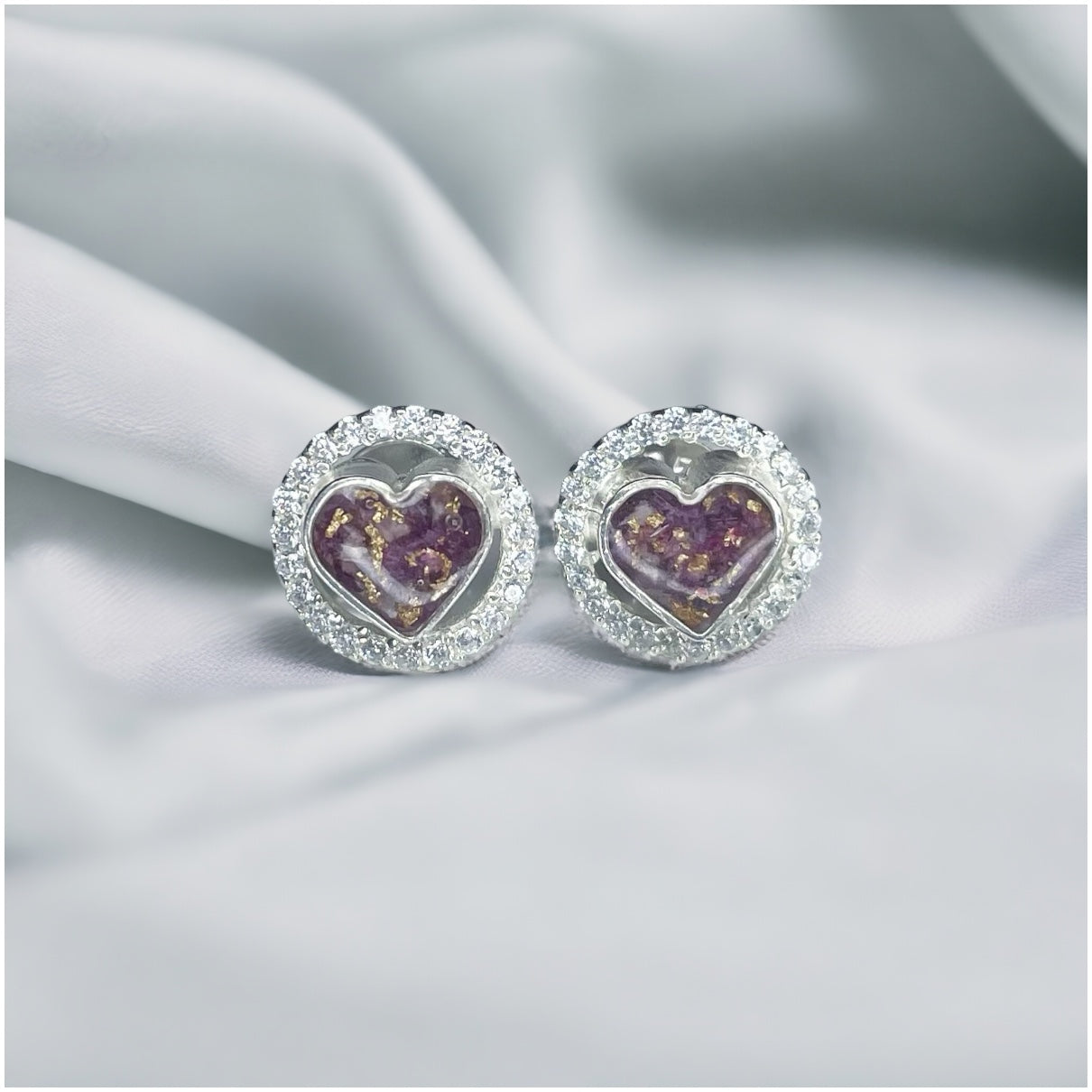 Heart Surround Earrings - Round